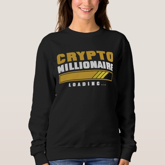 Sudadera Cripto  Cripto Millonario Cargando (Anverso)