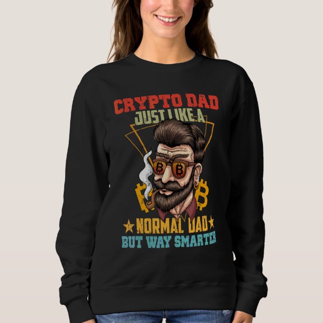 Sudadera Cripto de Bitcoin papá igual que papá normal (Anverso)