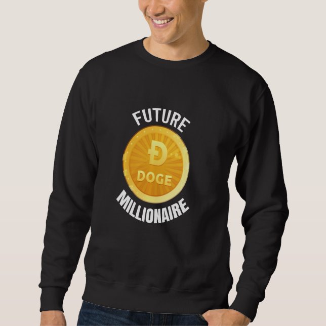 Sudadera Cripto De Dogecoína, Moneda De Perro Hodler En El  (Anverso)