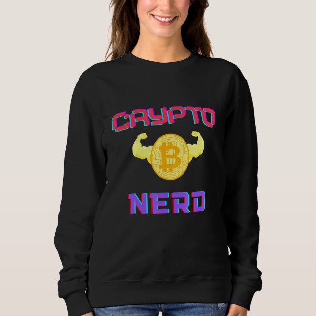 Sudadera Cripto Nerd - Criptodivisa - Bitcoin - (Anverso)