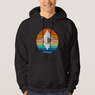 Sudadera Criptomoneda Ether Cadena de Bloques Etereum Retro