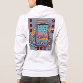 Sudadera Crisis de salud mental AI 988 Crisis de Zipper Hoo