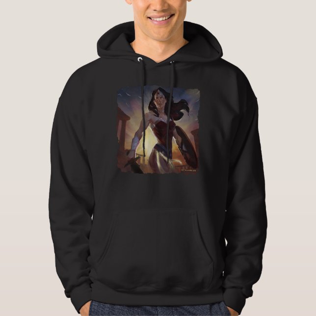 Sudadera Crisis infinita Ilustracion de mujer maravilla (Anverso)