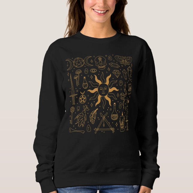 Sudadera Cristal de Luna del Sol Celestial Místico (Anverso)