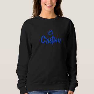 Sudadera Cristian Corona Azul del Rey para los Hombres Llam