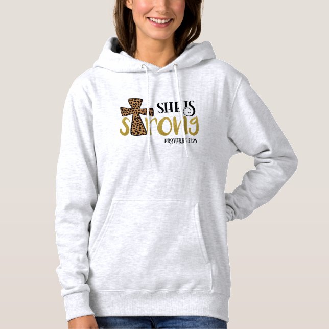 Sudadera Cristiana Es Una Fuerte Biblia Contra Proverbios 3 (Anverso)