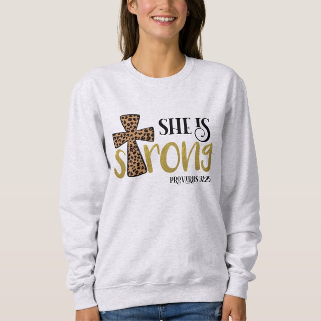 Sudadera Cristiana Es Una Fuerte Biblia Contra Proverbios 3 (Anverso)