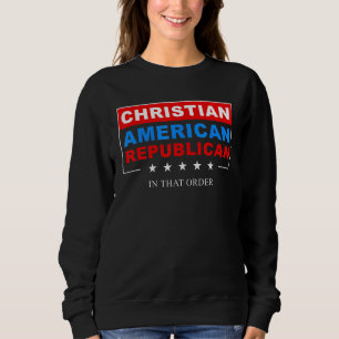 Sudadera Cristiana Estadounidense Patriótica Republicana Fe