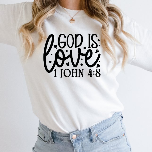 Sudadera cristiana para las mujeres Dios es amor (Subido por el creador)