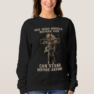 Sudadera Cristiana Que Se Arena Ante Dios Knight Fans Cr