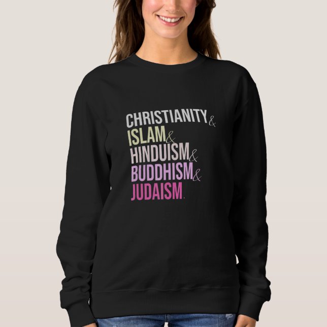 Sudadera Cristianismo Islam Hinduismo Budismo Judaísmo (Anverso)