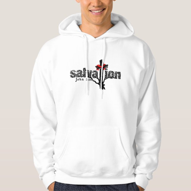Sudadera Cristiano del 3:16 de Juan de la salvación (Anverso)