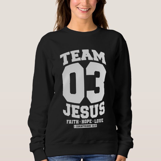Sudadera Cristiano - Equipo Jesús 03 Fe Esperanza Amor (Anverso)