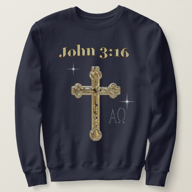 Sudadera cristiano Juan 3:16  (Anverso del diseño)