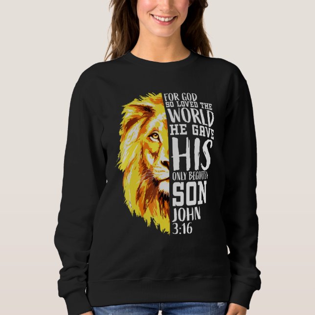 Sudadera Cristiano Para Los Hombres León De Judá Dios Gráfi (Anverso)