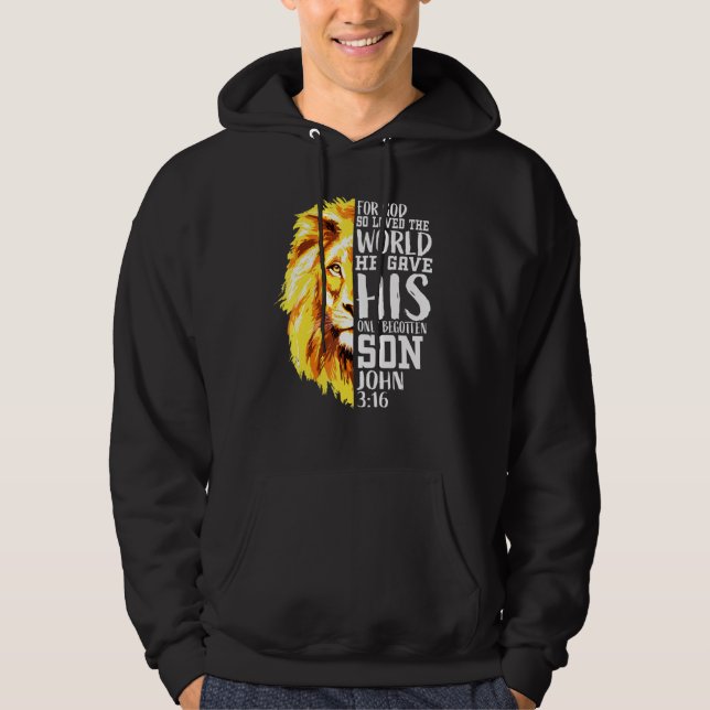 Sudadera Cristiano Para Los Hombres León De Judá Dios Gráfi (Anverso)