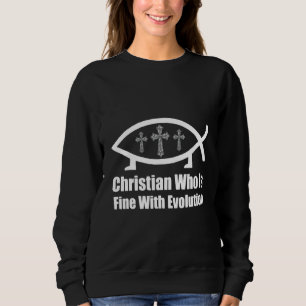 Sudadera Cristiano Que Está Bien Con La Evolución Cos Crist