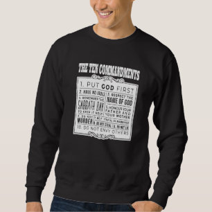Sudadera Cristianos Dios Moisés Religión Biblia Los Diez Co