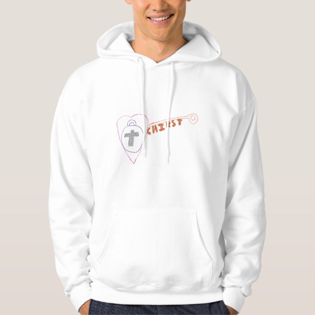 Sudadera Cristo es la clave de los sudaderos encapuchados b (Anverso)