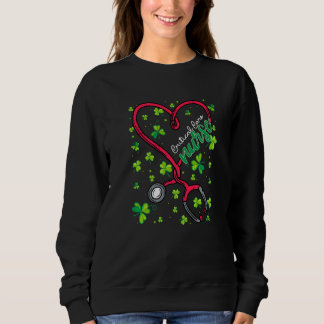 Sudadera Critical Care Nurse St. Patricks Day Love Stethosc