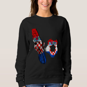 Sudadera Croacia Bandera croata Fútbol croata Patear Croata