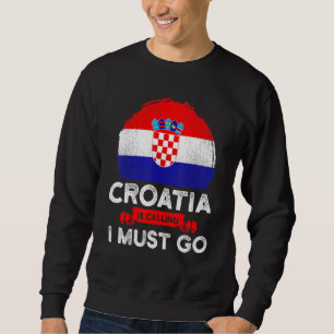 Sudadera Croacia dice que debo ir con bandera croata Herita