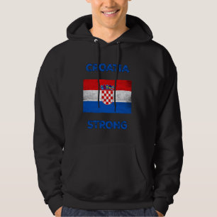 Sudadera Croacia fuerte, bandera de Croacia, país de Croati