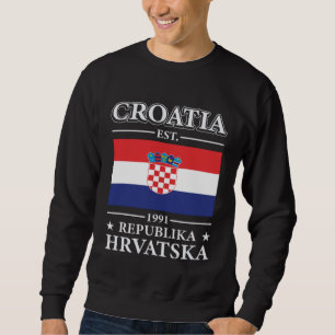 Sudadera Croacia Hrvatska Bandera Patrimonio País Croata Or