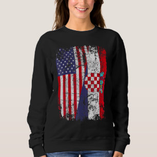 Sudadera Croacia: Raíces croatas Bandera semiamericana Croa