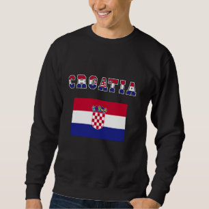 Sudadera Croacia se alza orgulloso de la bandera de Hrvatsk