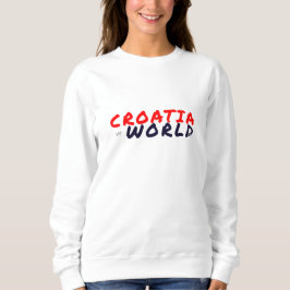 Sudadera CROACIAvsWORLD + .COM Blanco