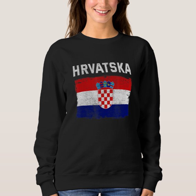 Sudadera Croatia Croatian Flag Hrvatska (Anverso)