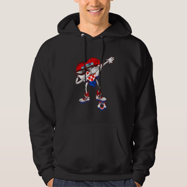 Sudadera Croatia Dabbing Heart Hrvatska Soccer Team Croatia (Anverso)