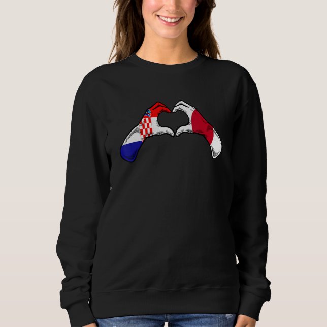 Sudadera Croatia Japan Flag - Croatian Japanese Heart (Anverso)