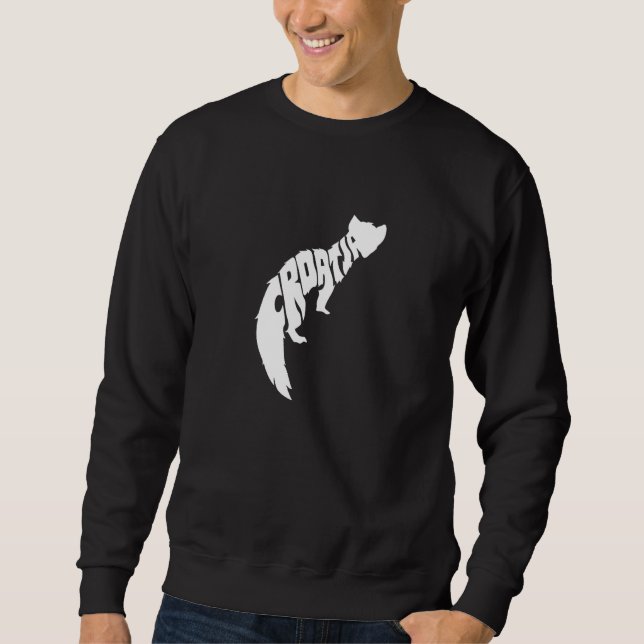 Sudadera Croatia Pine Marten Word  Animal (Anverso)