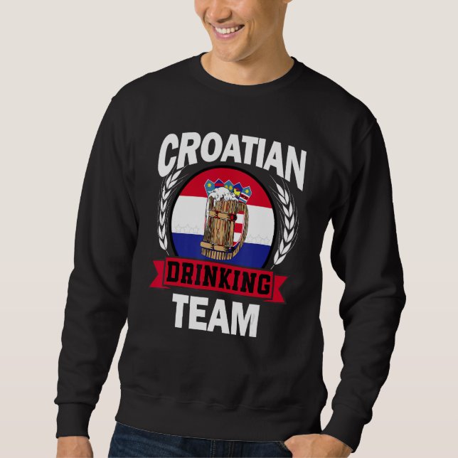 Sudadera Croatian Part Drinking Team Croatia Flag Beer Part (Anverso)