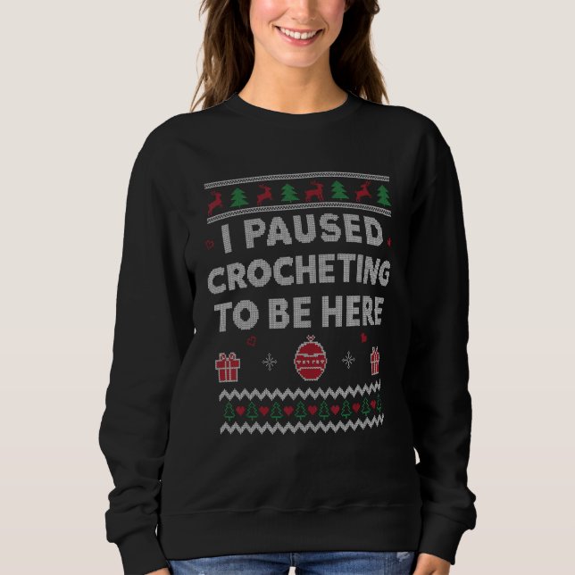 Sudadera Crochet de Navidades feos Crochet Yarn Xmas (Anverso)