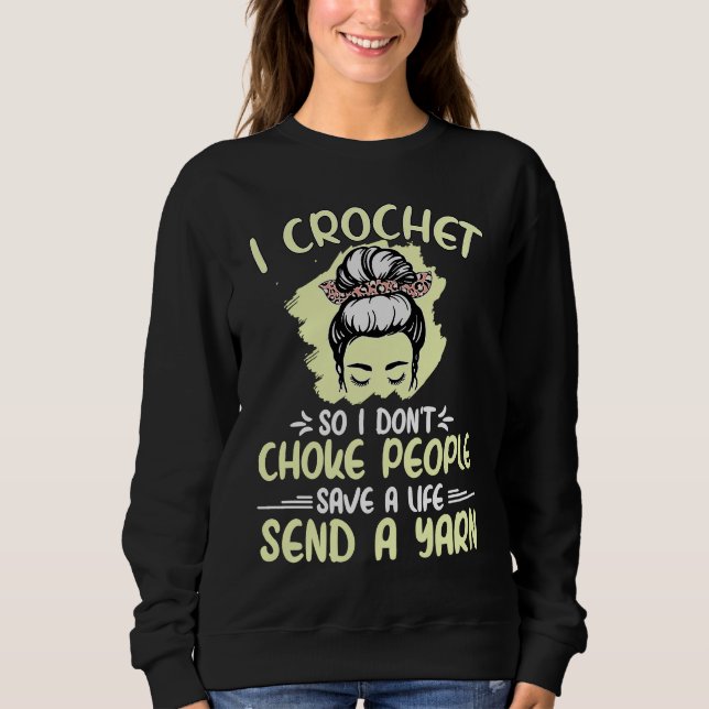 Sudadera Crochet para que no me choque la abuela mamá Croc (Anverso)