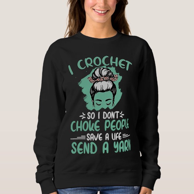 Sudadera Crochet para que no me choque la abuela mamá Croc (Anverso)