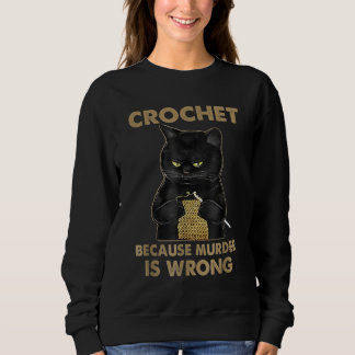 Sudadera Crochet Porque El Asesinato Es Un Gato Negro Croch