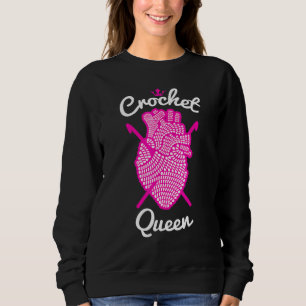 Sudadera Crochet Queen Crocheting Anatomía de yarn rosado