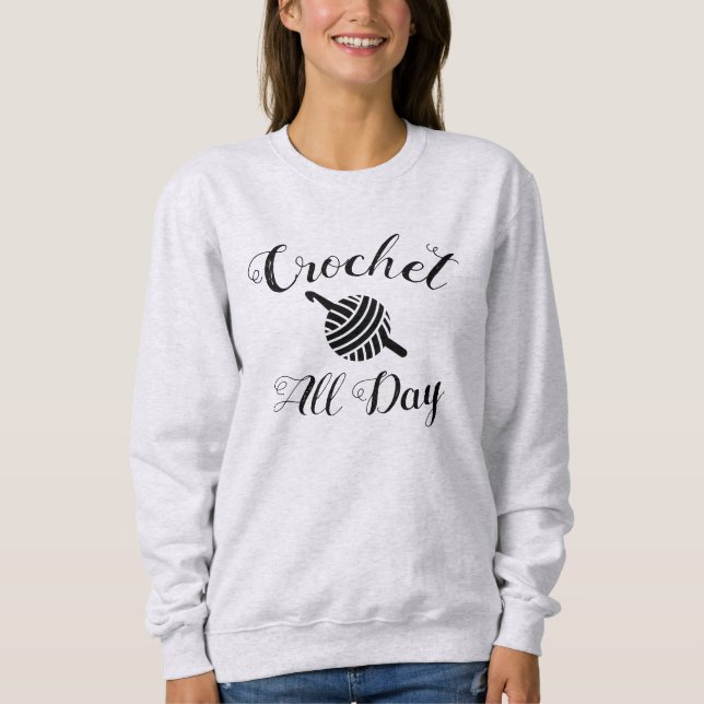 Sudadera Crochet ・ Todo el día ・ Yarn + Crafting Sweatshirt (Anverso)
