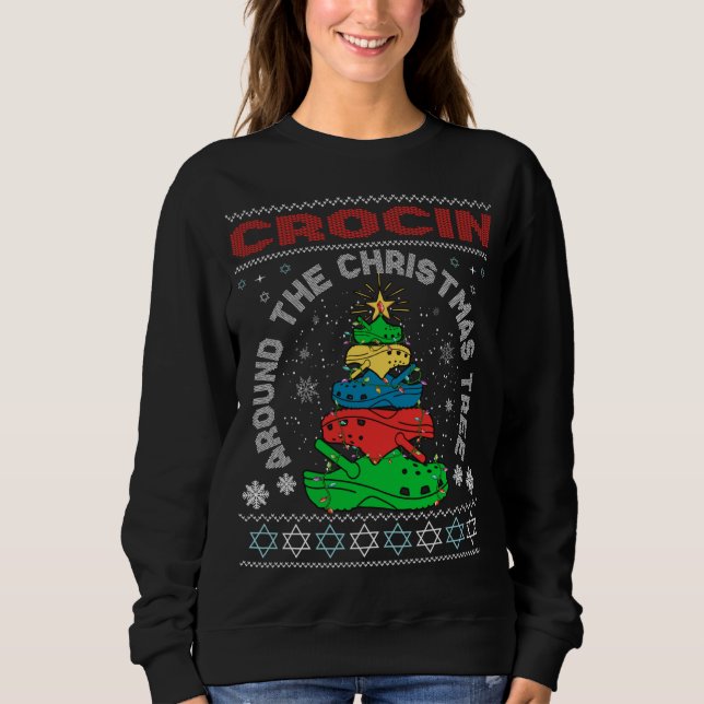 Sudadera Crocin alrededor del árbol de Navidad (Anverso)