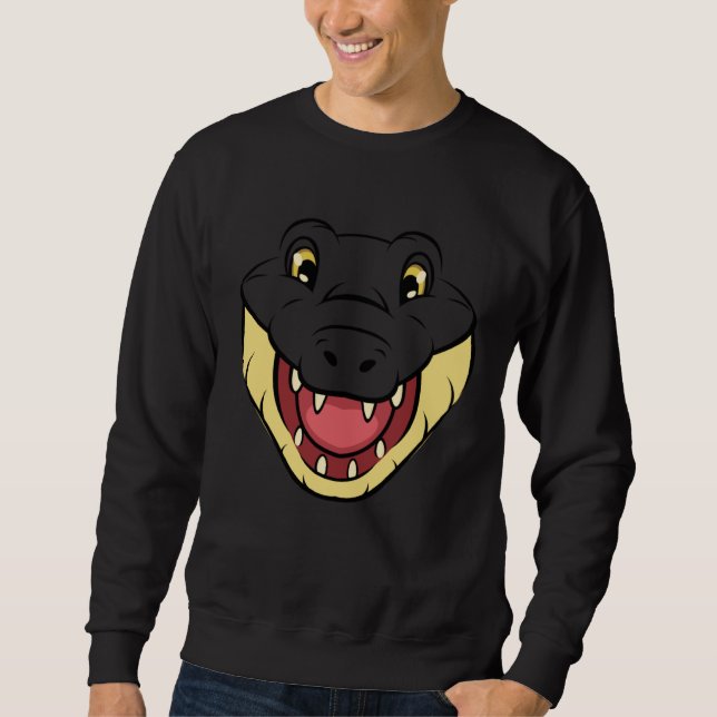 Sudadera Crocodile Alligator Face Reptiles Zoo Animal Herpe (Anverso)