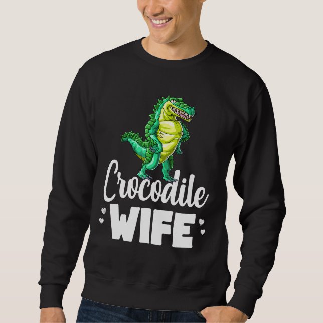 Sudadera Crocodile Wife Alligator Reptile Animal (Anverso)