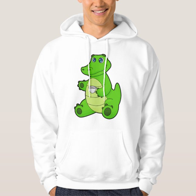 Sudadera Crocodile with Cup of Coffee (Anverso)