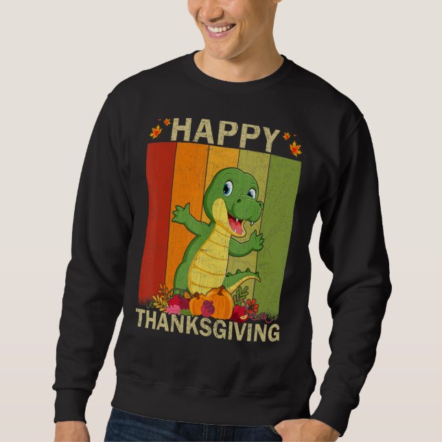 Sudadera Crocodiles Retro Gráfica Coincidiendo Thanksgi (Anverso)