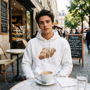 Sudadera Croissant fresco de almendra pastel francés