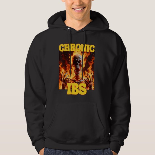 Sudadera Crónica de IBS Gracioso Cringe de Skeleton duro Me (Anverso)