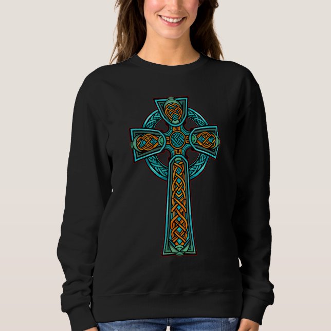Sudadera Cross Celtic Vintage Norse Mythology Cross (Anverso)